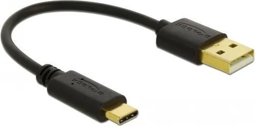 DELOCK USB Ladekabel Typ-A > USB Type-C 3 A 15cm