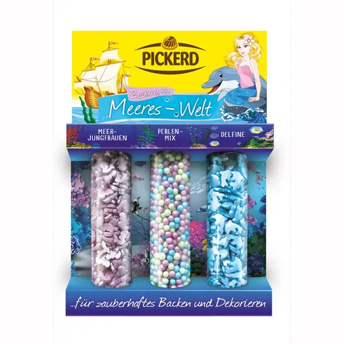 Pickerd Zauberhafte Meeres Welt 3er Set Zucker Dekor Streusel 70g