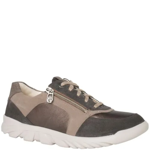 Ganter Damen Haylie-H Sneaker, Bronce, darktaupe, 38 EU Weit - Damen-Sneaker, extra leicht für optimalen Tragekomfort den ganzen Tag über.