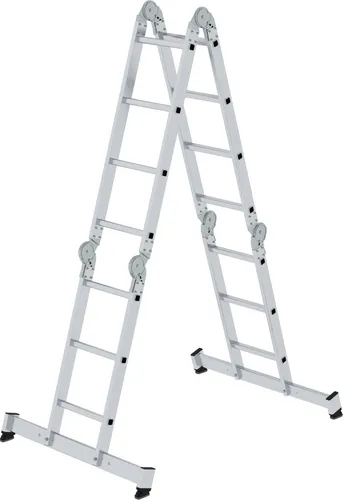 PROREGAL Vielzweckleiter 4-teilig mit nivello®-Traverse