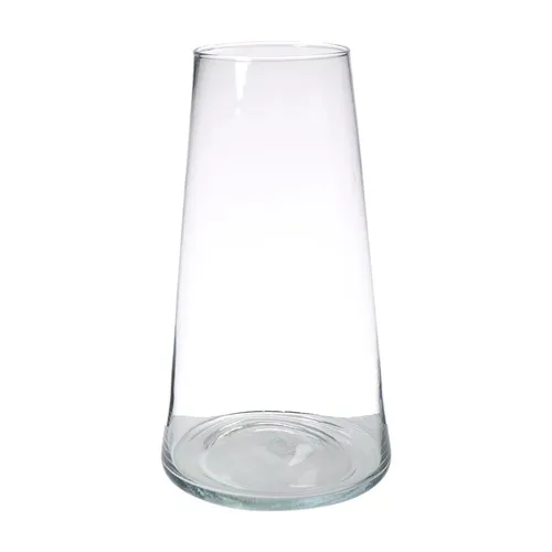 INNA-Glas Windlicht MAX – Eleganter Kerzenhalter aus klarem Glas - Stilvoller Kerzenhalter in Kegelform, ideal für stimmungsvolle Beleuchtung. Mit einer Höhe von 35 cm und einem Durchmesser von 24 cm bringt er Eleganz in jede Umgebung.