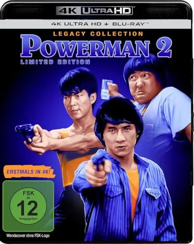 Vorbestellung: Powerman 2 - 4K Ultra HD + Blu-ray - Filme - Erleben Sie Jackie Chan in atemberaubendem 4K Ultra HD! Vorbestellung der deutschen Originalware mit FSK 12, erhältlich ab 28.11.2025.