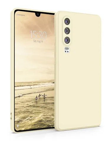 Hülle für Huawei P30 - Handyhülle Cover aus Silikon Eierschale