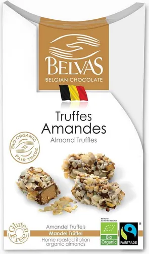 Belgische Trüffel mit Mandeln glutenfrei fair gehandelt100 g - BELVAS