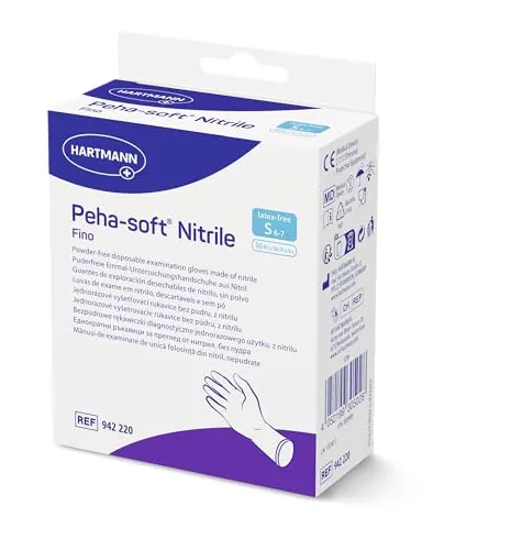 Peha-soft nitrile fino puderfrei unsteril Untersuchungshandschuhe Gr. S, 10 Stück