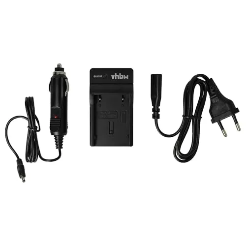 vhbw Ladegerät kompatibel mit JVC DVL107U, DVL108EK, DVL108, DVL109 Kamera Camcorder/Akku