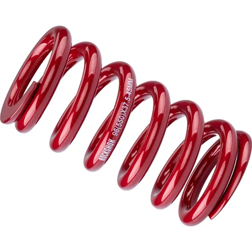 RockShox Coil für Metrisch Shock Rot 550lb 114mm - Dämpfer mit 550 lb Federkraft, ideal für optimales Fahrverhalten und Kontrolle auf anspruchsvollen Trails.