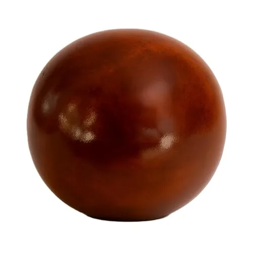 Keramik Kugel 30 cm Gartenkugel Dekokugel Gartenfigur Dekoration aus frostfester, witterungsbeständiger, robuster Steinzeug-Keramik Outdoor (braun-glänzend)