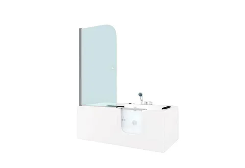 AcquaVapore Komplettdusche Duschkabine mit Tür S15D-WP-EH-R-ALL 85x160 cm - Die AcquaVapore Duschkabine kombiniert Dusche und Wanne für mehr Sicherheit und Komfort, ideal für ältere Menschen. Mit integrierten Massagedüsen und hochwertigem Sanitär-Acryl bietet sie eine entspannende Wohlfühl-Oase.