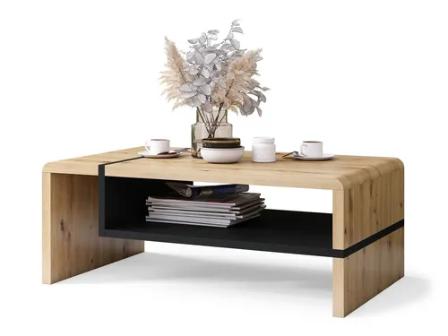 designimpex Couchtisch Folk 01 - Eleganter Wohnzimmertisch mit Ablagefläche - Beistelltische fürs Wohnzimmer mit großer Ablagefläche, ideal kombinierbar mit verschiedenen Einrichtungsstilen für einen vielseitigen Look.