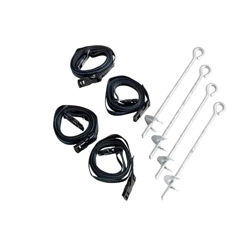EXIT Anchor Set für Trampoline - Sicherheitsverankerungsset für Trampoline, sorgt für Stabilität und Sicherheit bei Wind und Wetter.