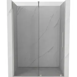 Mexen Velar Dusch-Schiebetür 130 cm – Transparent mit gebürstetem Nickel