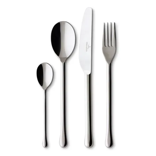Villeroy & Boch Udine Besteck-Set 24tlg. - Hochwertiges 24-teiliges Besteckset aus 18/10 Edelstahl, spülmaschinenfest und mit elegantem femininen Design - ideal für besondere Anlässe.