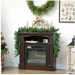 HOMCOM Weihnachtsgirlande 1,8m mit Tannenzapfen in grün von HOMCOM