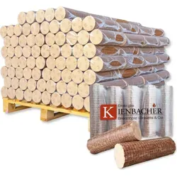 Nestro Briketts Hartholzbriketts aus Buche & Eiche | 60 x 10 kg Holzbrikett auf Palette | Energie Kienbacher® 600 kg