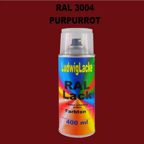 Ral Spraydose Seidenmatt 3004 Purpurrot 400ml  Buntlack Decolack  Rallack