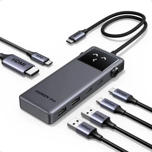 UGREEN 6-in-1 USB-C Hub, Gray