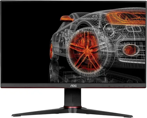 AOC Gaming 24G2ZU - 24 Zoll FHD Monitor, 240 Hz, 0,5 ms Reaktionszeit, FreeSync Premium für flüssiges Gaming-Erlebnis, höhenverstellbar und mit USB Hub