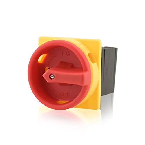 Intratec Hauptschalter 16A, 3-polig – IP65 Lasttrennschalter für Fronteinbau – Notausschalter ideal für Industrie – Drehschalter für sichere Abschaltung – Robuster Maschinenschalter 230V 400V