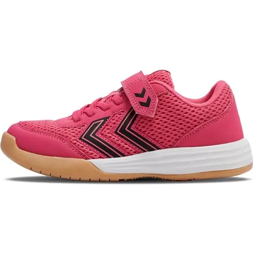 HUMMEL Kinder Freizeitschuhe MULTIPLAY FLEX VC JR - Sneaker mit offener Konstruktion und Klettverschluss, bieten optimalen Komfort und hervorragenden Grip dank der TPR-Außensohle mit sechseckigem Profil.