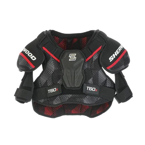 SHER-WOOD Eishockey Brustpanzer T60X Senior M - Hochwertiger Schulter- und Brustschutz für Hockeyspieler, Größe M, bietet optimalen Schutz und Bewegungsfreiheit auf dem Eis.