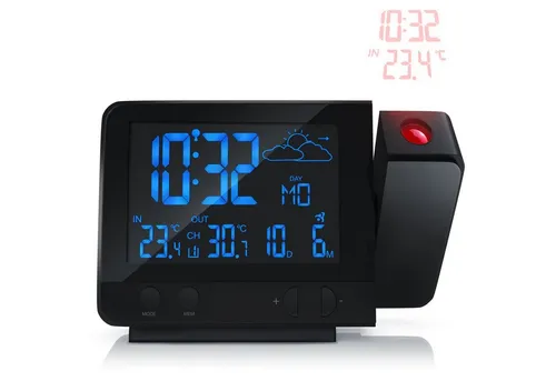 BEARWARE Funkwetterstation mit Projektion und Außensensor