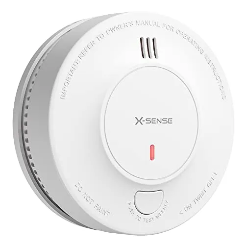 X-Sense Verbesserter Rauchmelder 10 Jahre Batterie, Feuermelder mit fotoelektrischem Sensor, EN14604 geprüfte Brandmelder, SD2J0AX, 1er Set