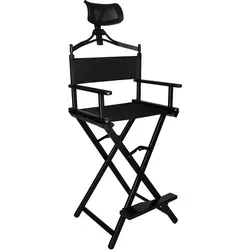 Schminkstuhl Make-up Stuhl 9957 - Sonstige, klappbarer Make-up Stuhl aus leichtem Aluminium mit verstellbarer Kopf- und Fußstütze für optimalen Komfort bei jedem Einsatz.