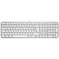 Logitech MX Keys S - Hellgrau, Französisches AZERTY-Layout, flüssiges Tipperlebnis mit intelligenter Beleuchtung und Multi-Device-Funktion