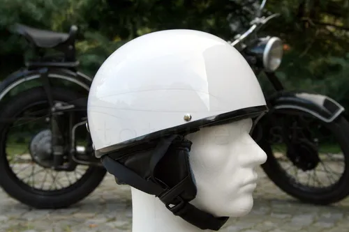 Oldtimer Helm in Weiß Gr M Motorradhelm Eierschale Sturzhelm für DDR Moped Star