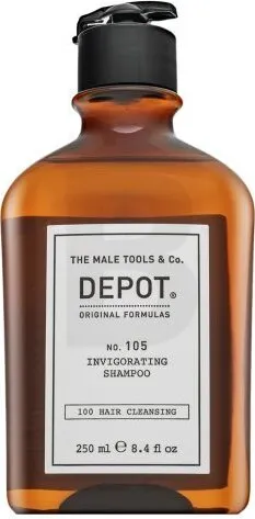 Depot No. 105 Invigorating Shampoo 250 ml - Stärkungsshampoo für Männer mit schütterem Haar, belebend und ohne SLES. Unterstützt das Haarwachstum und sorgt für mehr Vitalität.