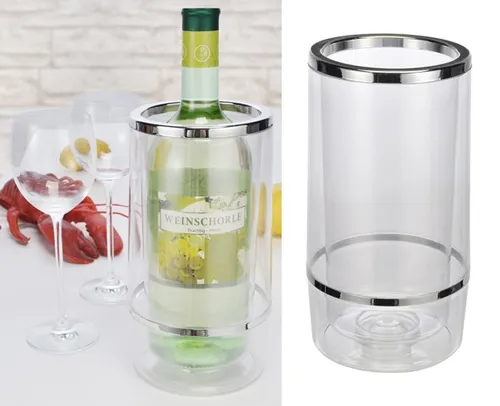 Weinkühler aus Kunststoff Kunststoffweinkühler Wein Kühler 12,0 x 12,0 x 23,0 cm