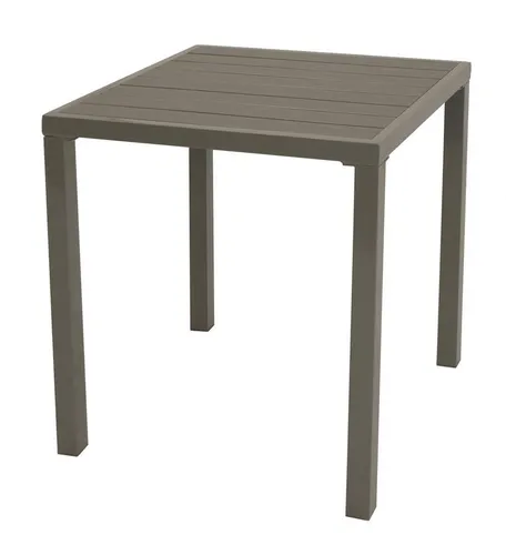 TPFGarden Gartentisch CORBY - Silbergrauer Bistrotisch aus Stahl mit Kunstholzplatte - Eleganter Outdoor Esstisch mit robustem 4-Fuß Gestell aus Stahl. Ideal für entspannte Sommerabende auf der Terrasse. Maße: 60 x 73 x 60 cm, wetterbeständig und langlebig.