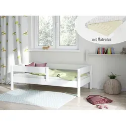 Produktbild Kinderbett Lina 180x80 mit Rausfallschutz – Massivholz für sicheren Schlaf