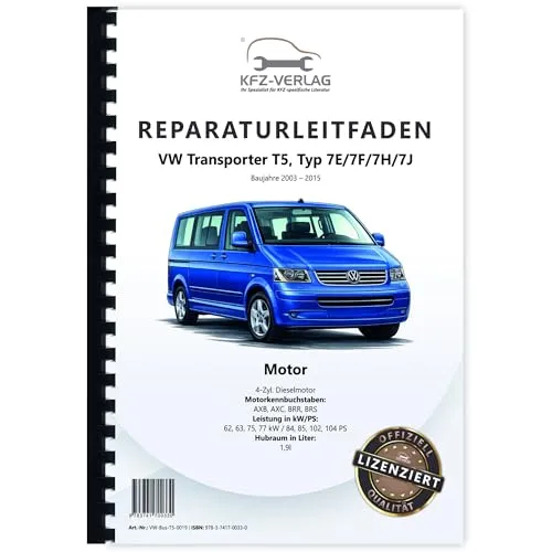 VW Transporter T5 (03-15) 4-Zyl 1,9l Dieselmotor TDI 84-104PS Reparaturanleitung Werkstatthandbuch