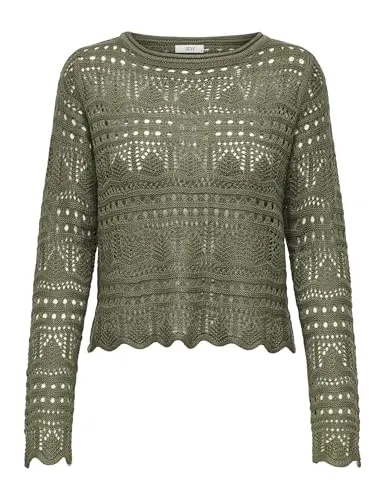 JACQUELINE de YONG Damen Jdysun Lay L/S Boatneck Pullov. KNT Noos, Grün-2, XS EU