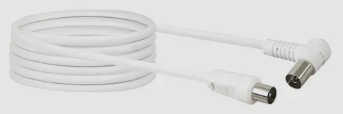 Schwaiger KVKW 50 IEC Anschluss-/Antennenkabel (90°), Weiß, 5m