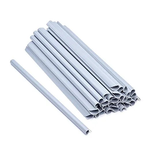 Estexo 30 Stück Befestigungsclips für PVC Sichtschutz-Streifen, Clip, Sichtschutz, Befestigung (Grau)