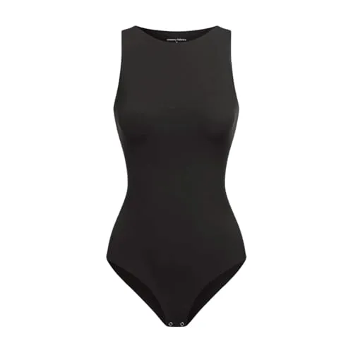 creamy fabrics Damen Figurformender Shapewear Bodysuit mit String – Nahtloser Tank Body für elegante Silhouette - Nahtloser Bodysuit mit String für ein unauffälliges Tragegefühl unter enger Kleidung. Die figurformende Shapewear betont Ihre Kurven und sorgt für ein glattes Erscheinungsbild. Ideal für jeden Anlass mit praktischen, breiten Trägern und Schrittverschluss.