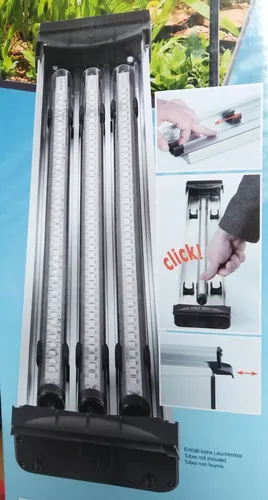 sera LED fiXture silver 1200 mit Triple Cable von Aquaristik Sera