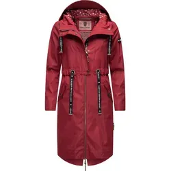 Navahoo Damen Übergangsparka Josinaa Bordeaux Gr. S - Funktionsjacke mit Kapuze, ultraleichtem Obermaterial und modischen Bindebändern - ideal für stilvolle Outdoor-Aktivitäten in der Übergangszeit!