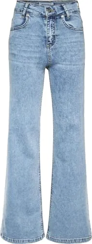 Blue Effect Mädchen Wide Leg Jeans Hose high Waist Slim fit, Größe:170, Farbe:Light Blue