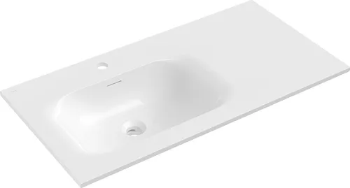 Mexen Vela Waschbecken links eingebaut 91 x 46,5 cm, weiß glänzend