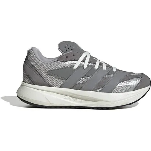 adidas LIGHTBLAZE KIDS Sneaker grau 35,5 EU - Sportliche Sneaker für Kinder in Größe 35,5 mit strapazierfähigem Obermaterial aus Leder und Textil. Ideal für aktive Tage, mit bequemer Dämpfung und rutschfester Gummisohle.