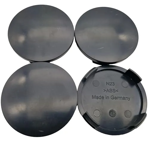 4X N23 Nabendeckel 60mm Trägerkappe ohne Emblem Nabenkappe N23S Schwarz