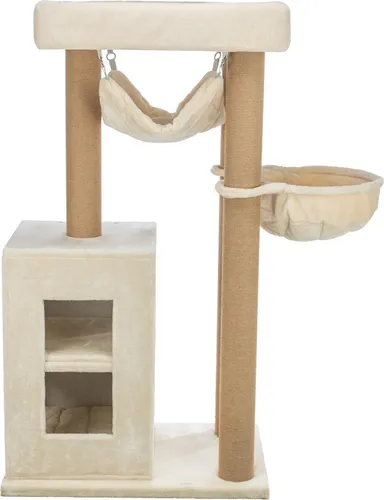 TRIXIE Kratzbaum XXL Amadeus beige - Kratzbaum für große Katzen, 163 cm hoch, bietet viel Platz zum Klettern und Spielen – ideal für Luxus und Komfort im Zuhause deiner Katze.