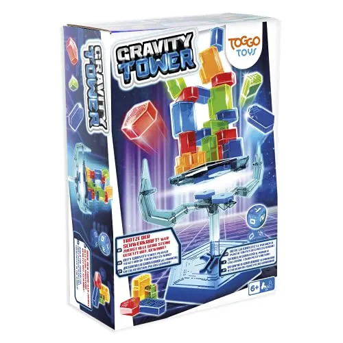 PLAY FUN BY IMC TOYS Gravity Tower von Toggo Toys; auf der wackeligen Basis-Plattform Wird EIN Turm gebaut. Der Gegner: die Schwerkraft; Spielspaß & Lerneffekt; ab 6 Jahren geeignet.