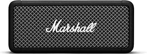 Marshall Emberton Tragbarer Bluetooth Lautsprecher - Kabelloser & Wasserabweisend - Tragbare Bluetooth-Lautsprecher mit sattem Sound und über 20 Stunden Spieldauer. Wasserdicht nach IPX7 und extrem kompakt – ideal für unterwegs!