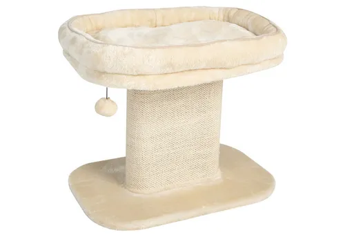 GOPLUS 50cm Kratzbaum für Katzen - Kratzbäume: Modernes Aktivitätszentrum mit Sisal-Kratzplatte, weichem Plüschkissen und klimperndem Fellknäuel für stundenlangen Spielspaß.