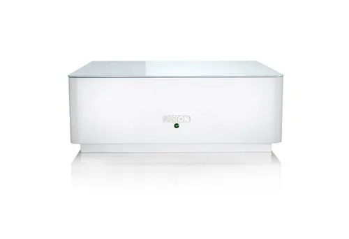 Canton Smart Sub 10 weiß - Flacher Wireless Aktiv Subwoofer mit 200 Watt Digital-Endstufe und kabelloser Signalübertragung, perfekt für individuelles Musikvergnügen in Ihrem Zuhause.